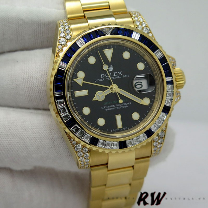 Diamond Black Dial GMT