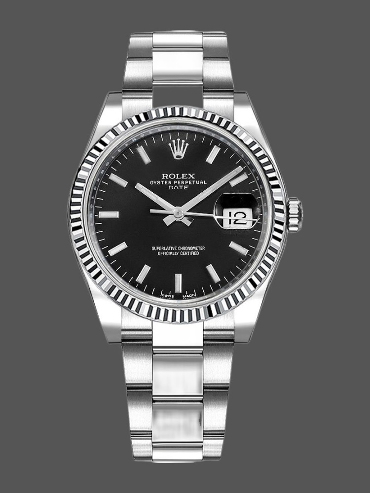 Black Dial Date 34mm Unisex