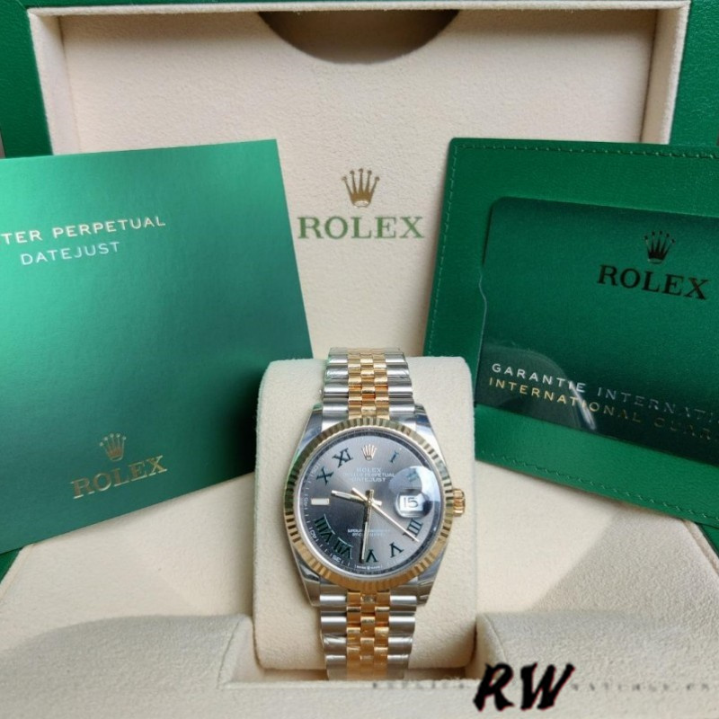 Two Tone Steel Yellow Gold Grooved Bezel Date 36mm Unisex