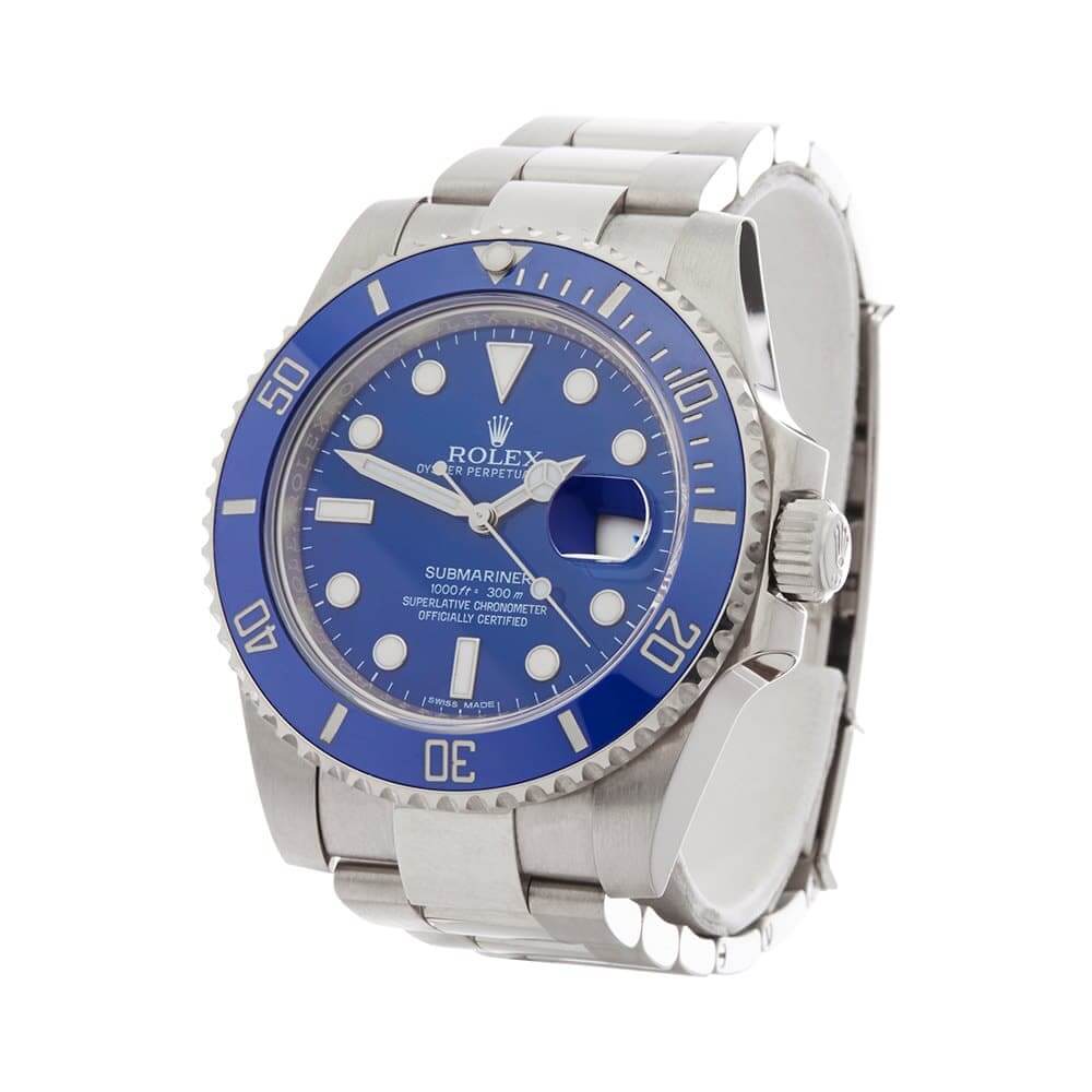 Blue Dial White Gold 40mm Men