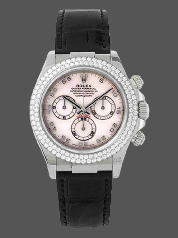 White MOP Arabic Dial White Gold 40mm Men