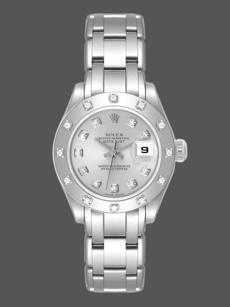 Silver Diamond Dial Lady