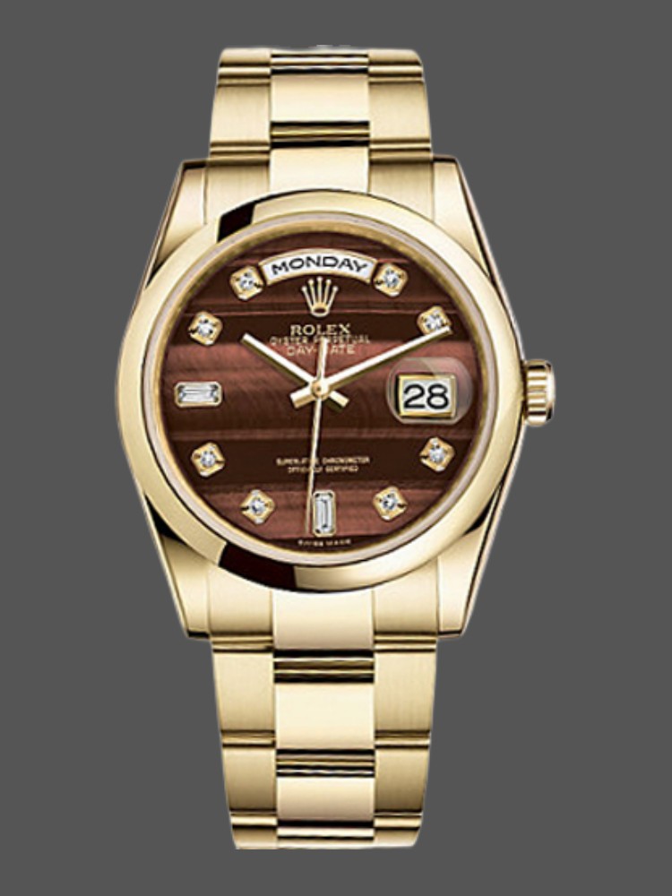 Domed Dial Yellow Gold Date 36mm Unisex