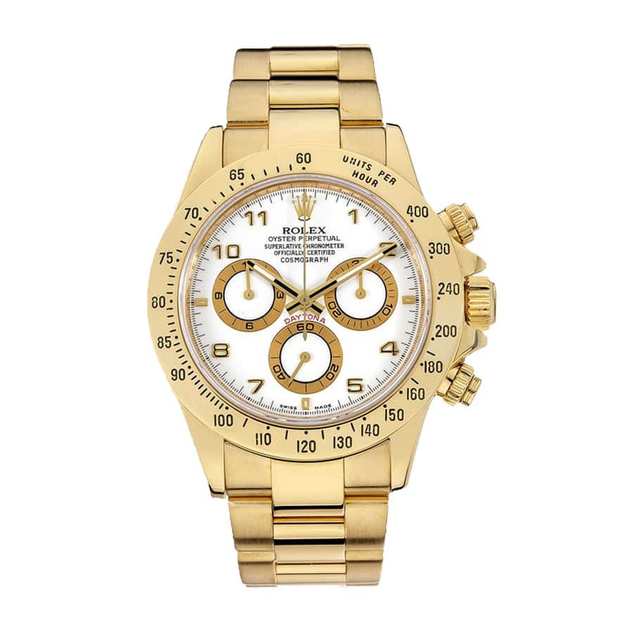White Dial Yellow Gold 40mm Men