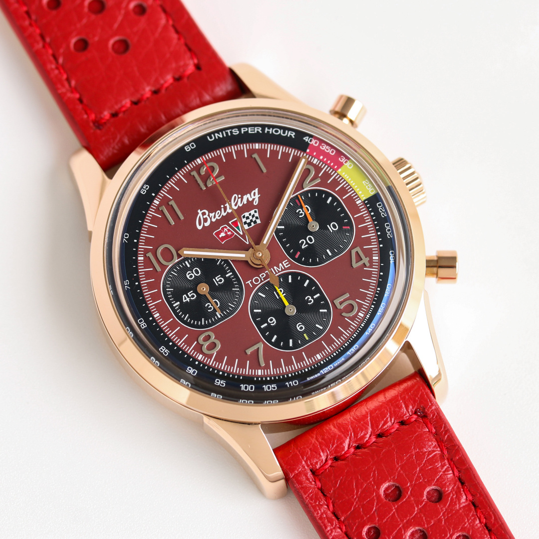 Vintage Brown Arabic Chronograph | 41mm Rose Gold-Toned Case