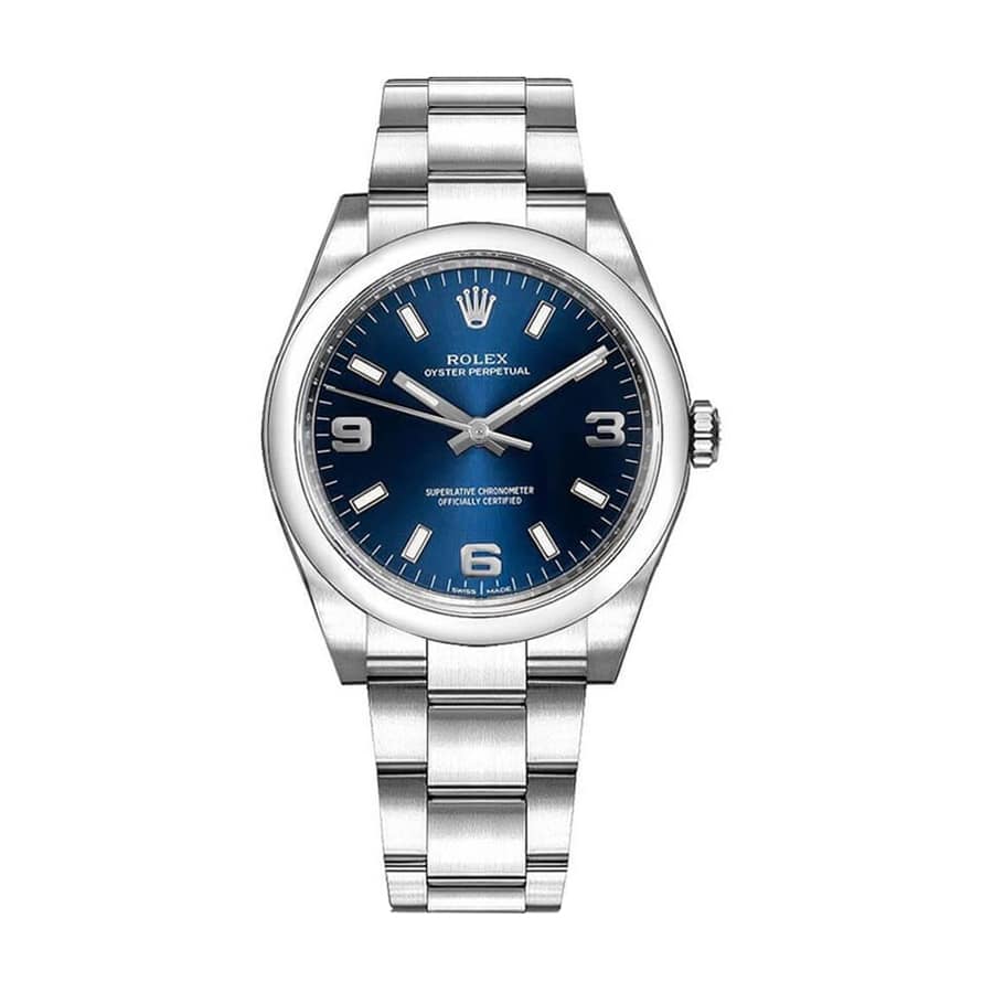 Blue Dial Stainless Steel 34mm Unisex