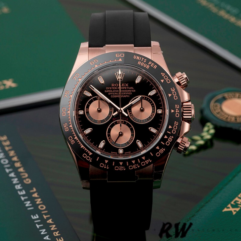 Rose Gold Black Dial Racing Chronograph 40mm