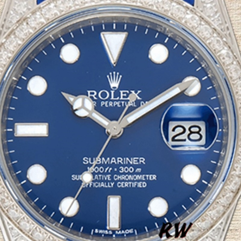 Blue Dial Blue Rubber Strap Diver