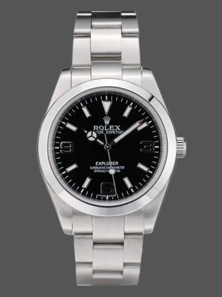Stainless Steel Black Dial