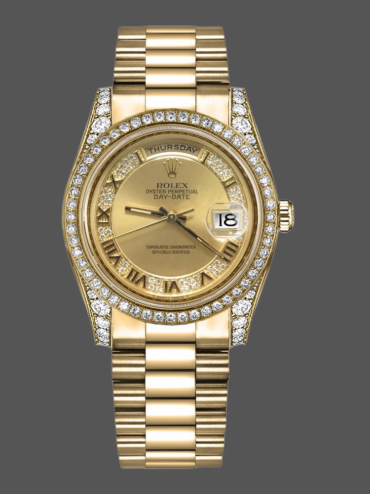 Champagne Diamond Dial Yellow Gold
