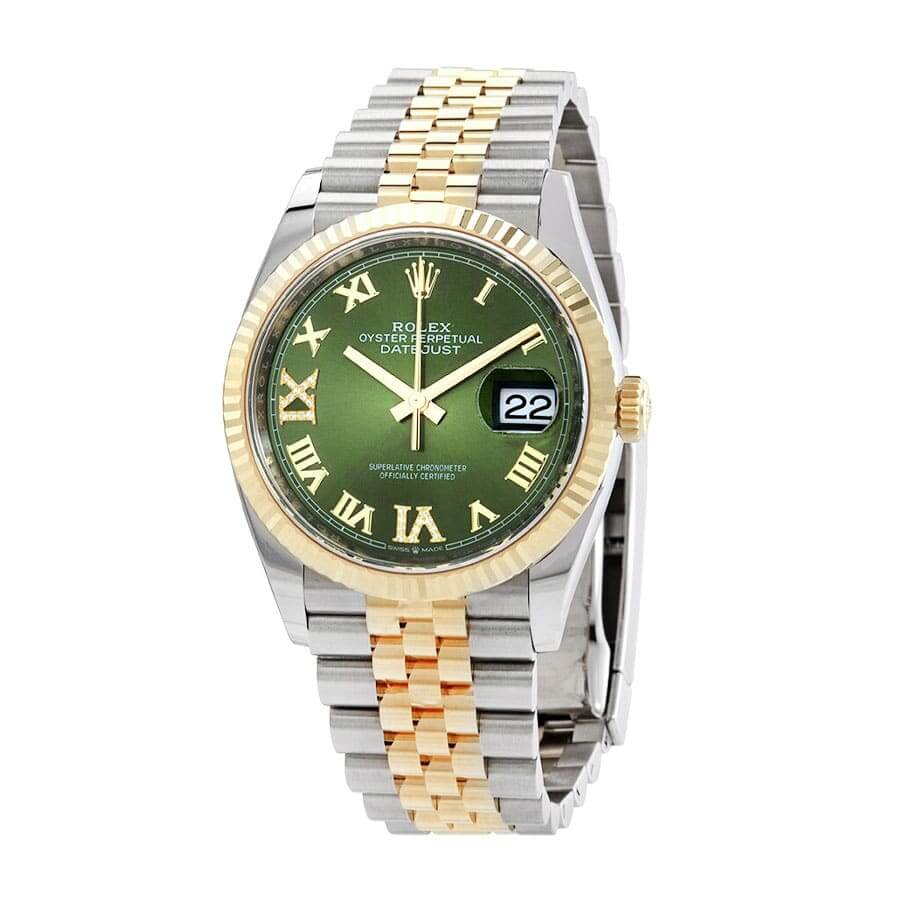 Green Roman Dial Two-Tone 41mm Men