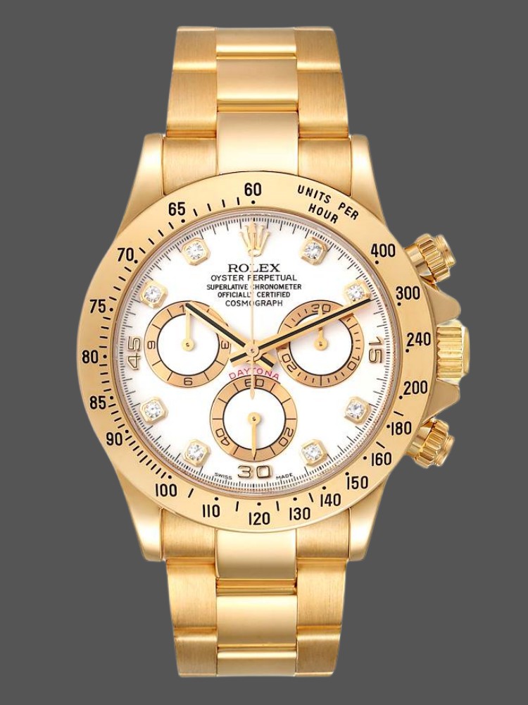 White Diamond Dial Two-Tone 40mm Men