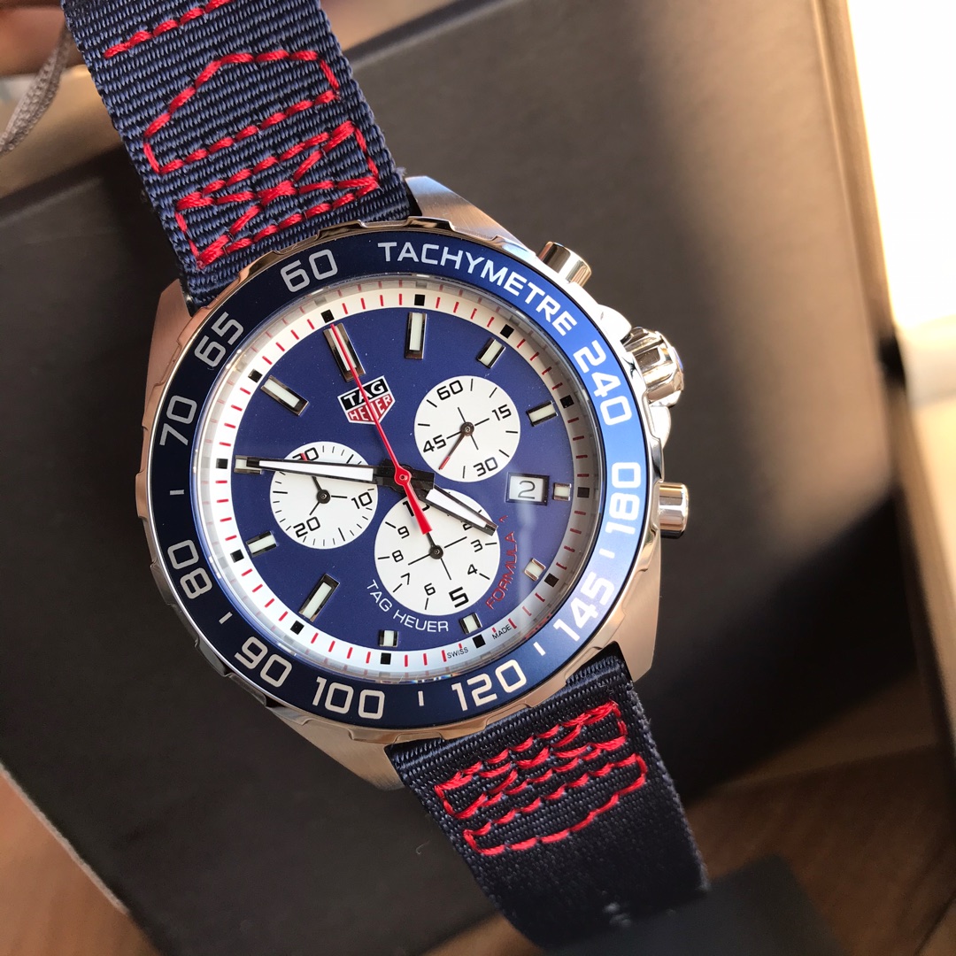 Azure Apex Chronograph - Blue & Red Edition