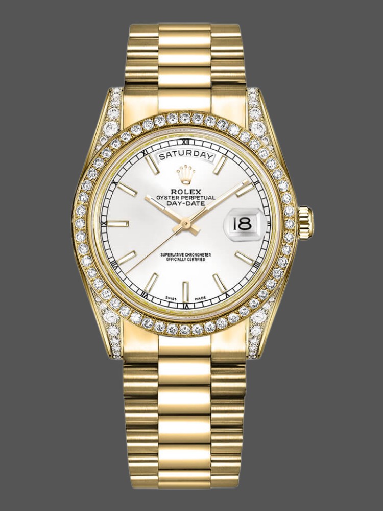 Diamond Bezel White Dial