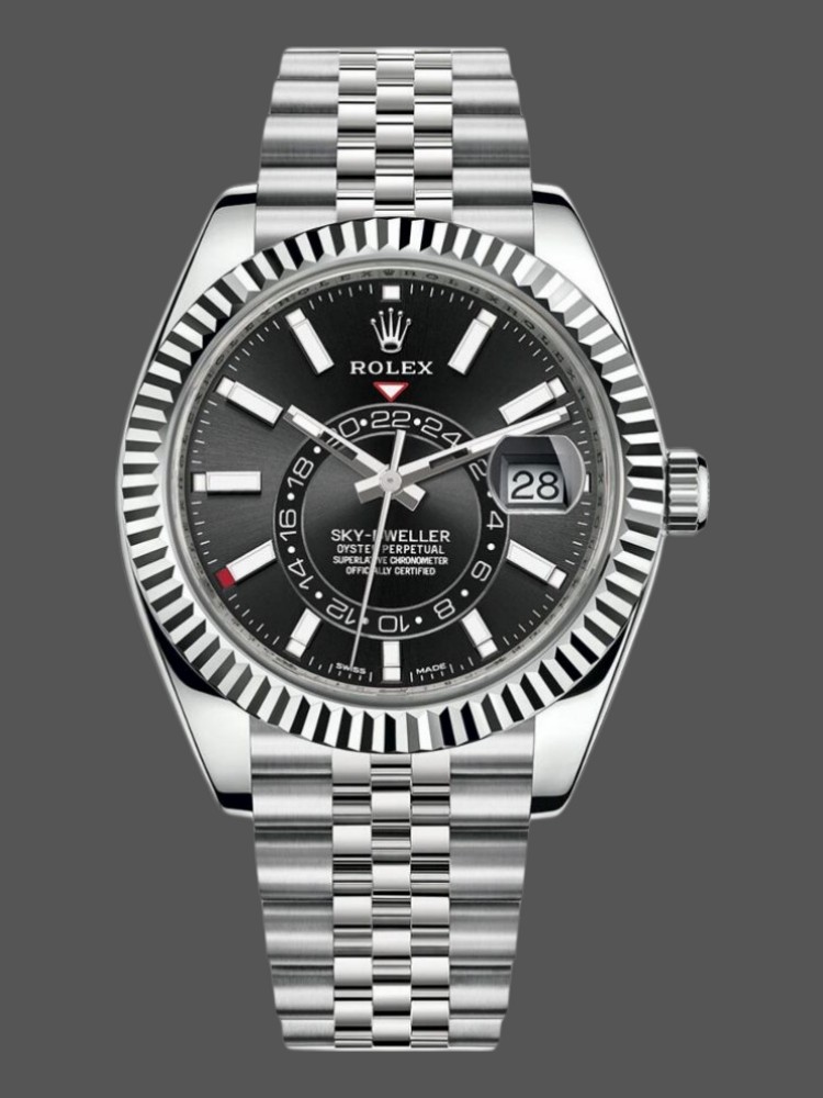 Fluted Bezel Black Dial