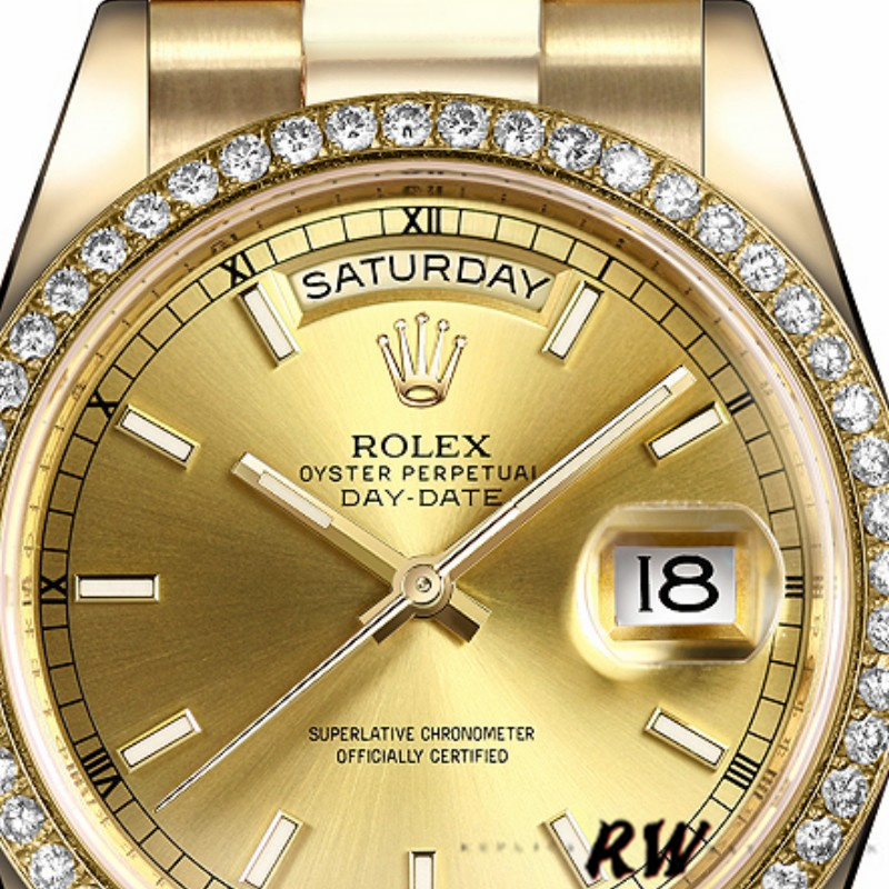 Champagne Index Dial Yellow Gold Date