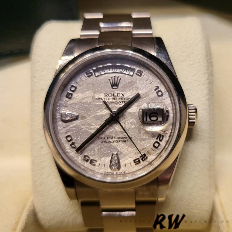 Meteorite Grey Dial White Gold Date 36mm Unisex