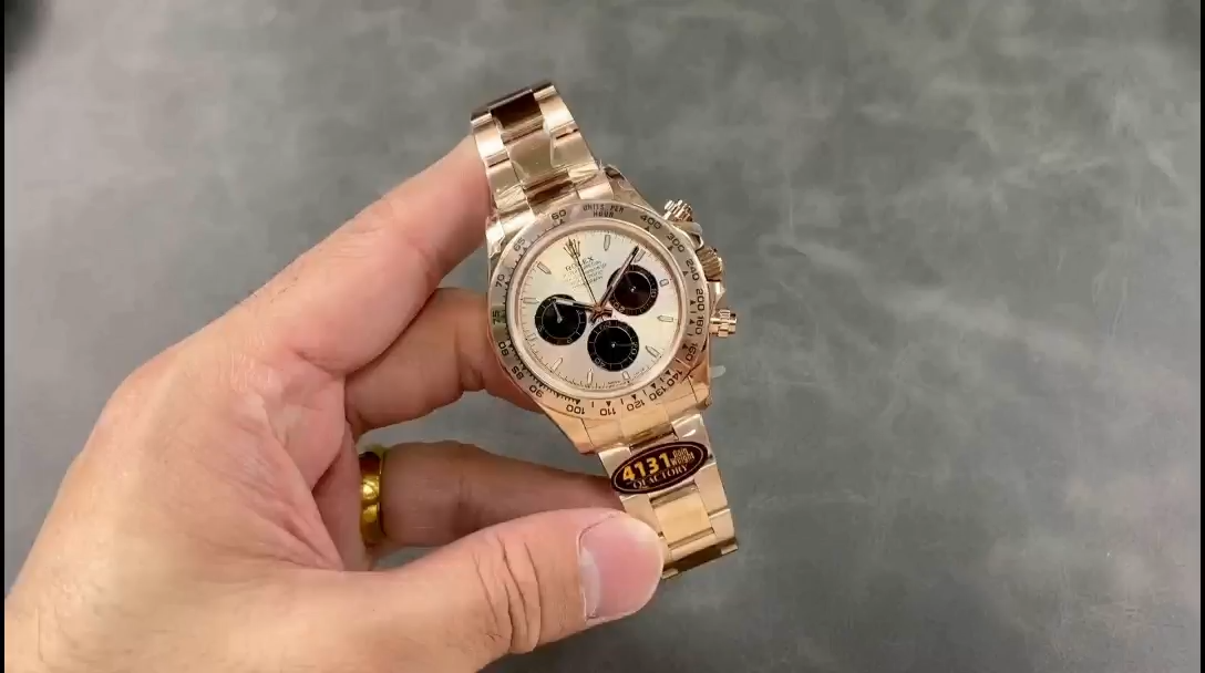 Rose Gold Racing Chronograph Champagne Dial 40mm Mens