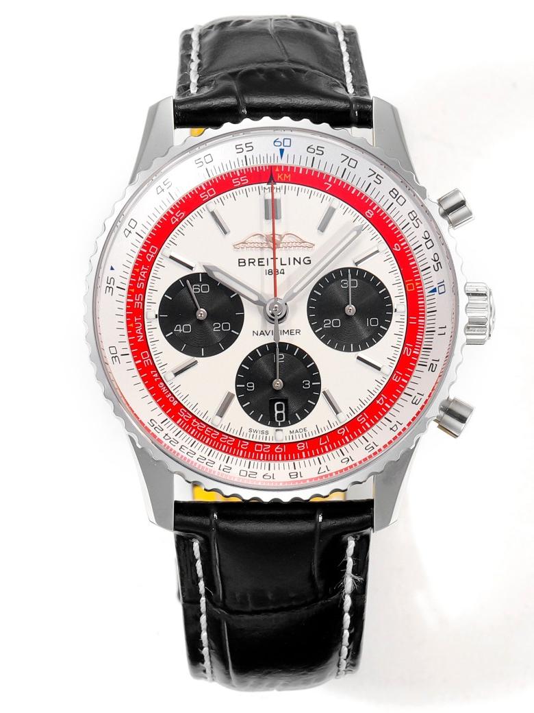 Racing Chronograph Boeing 747 Red‑White Bezel Automatic Watch