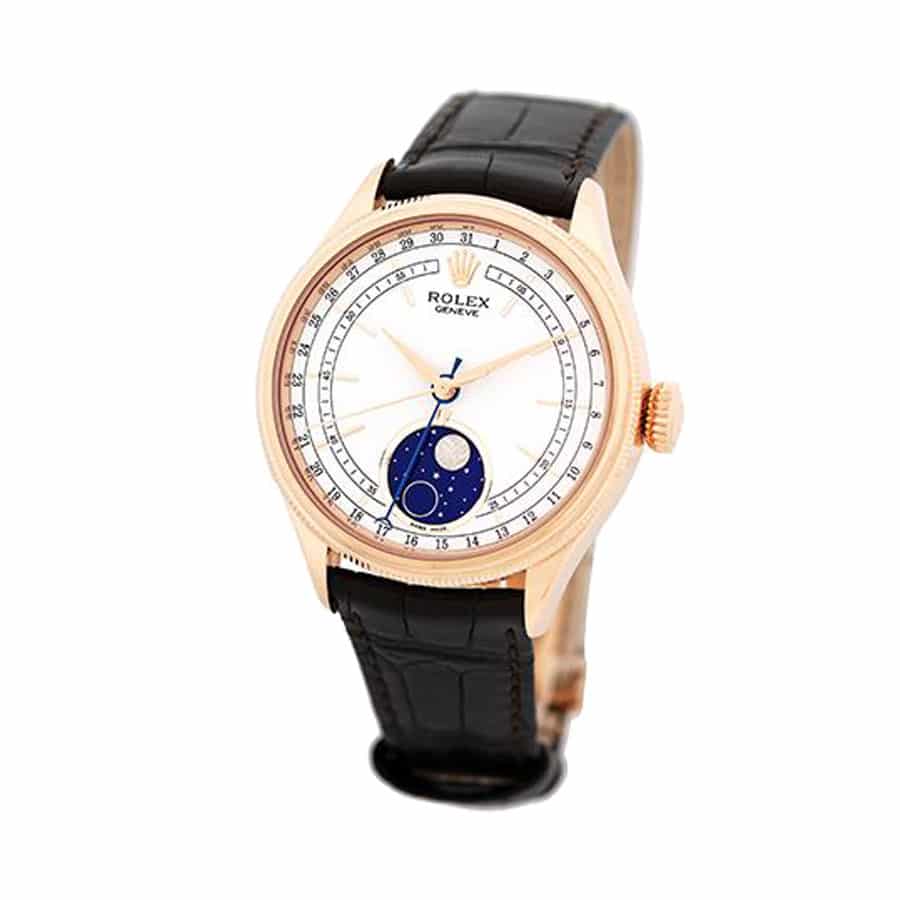 White Dial Moonphase Yellow Gold 39mm Men