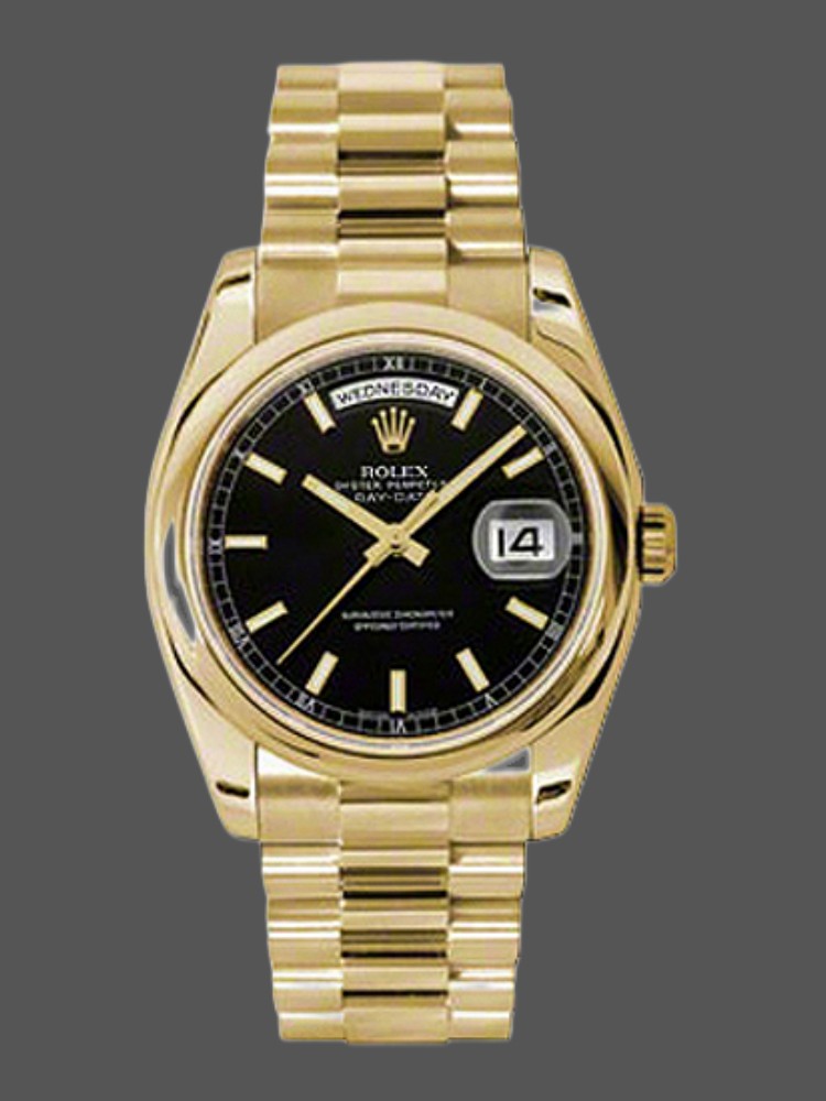 Black Dial Automatic Yellow Gold Date
