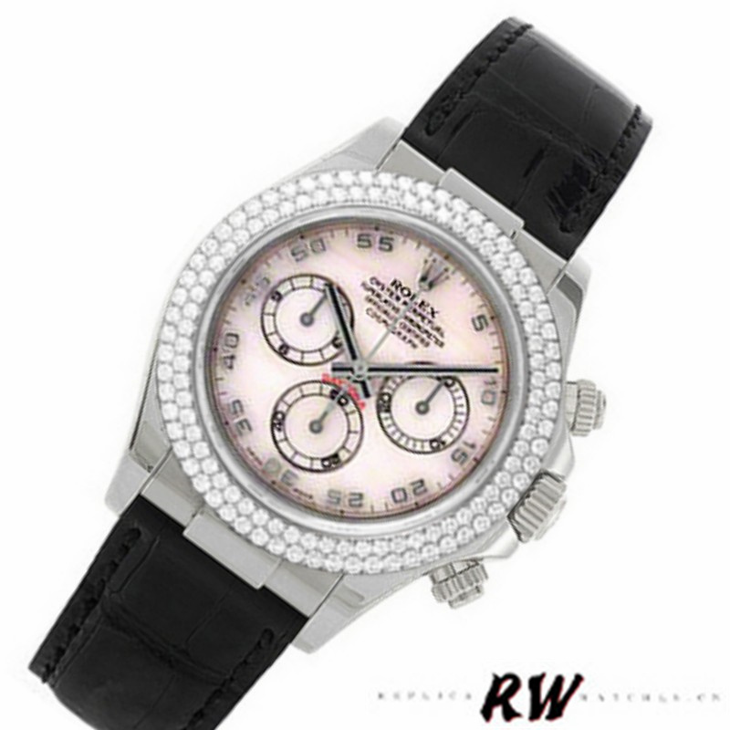 White MOP Arabic Dial White Gold 40mm Men