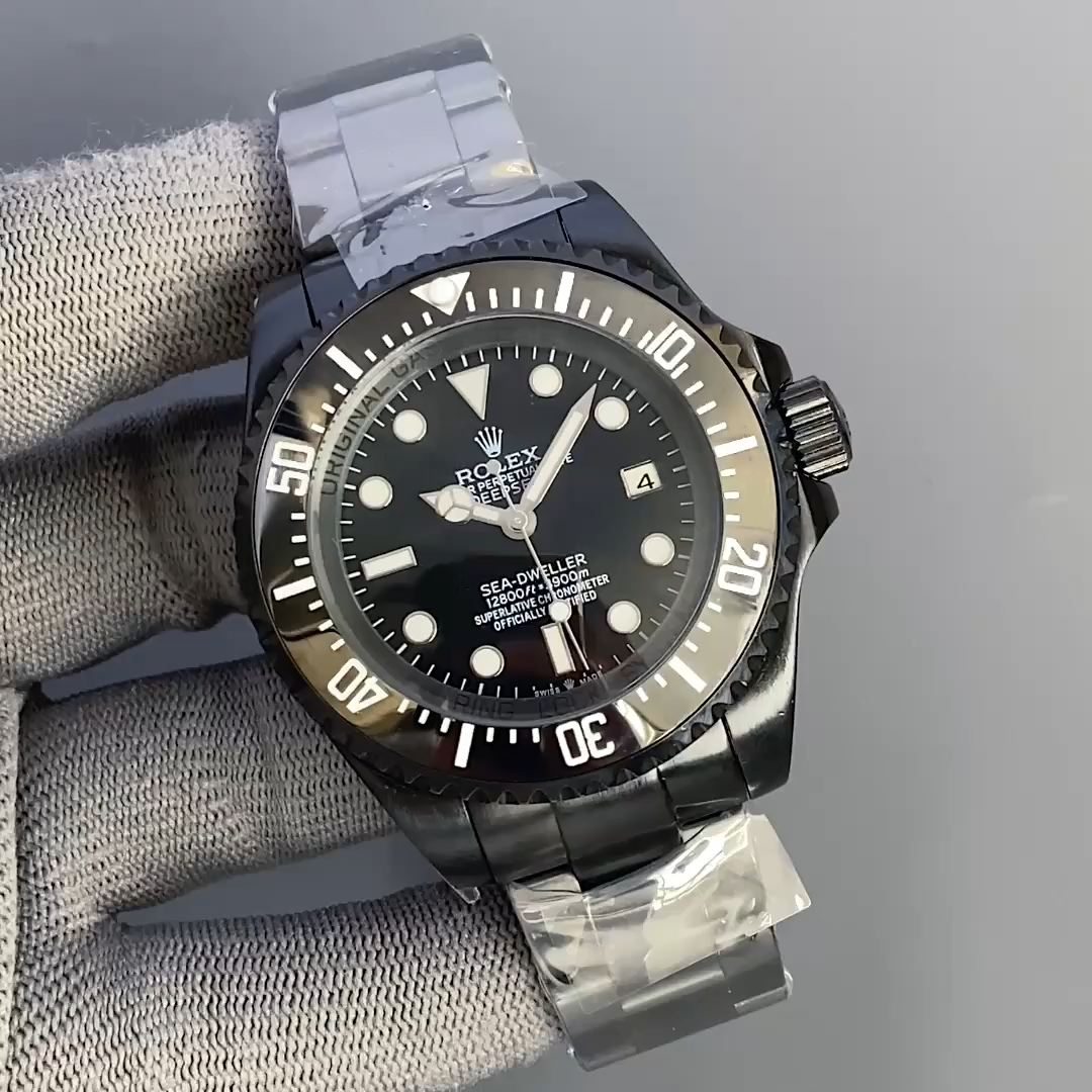 PVD Coated Stainless Steel Black Dial