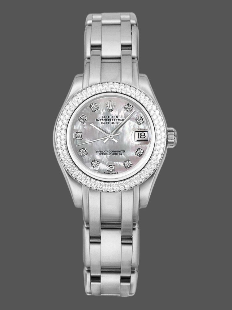 White MOP Diamond Dial Lady