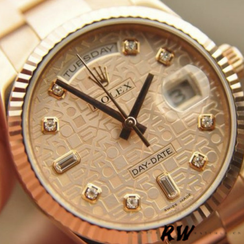 Champagne Dial Rose Gold Link Bracelet 36mm Unisex