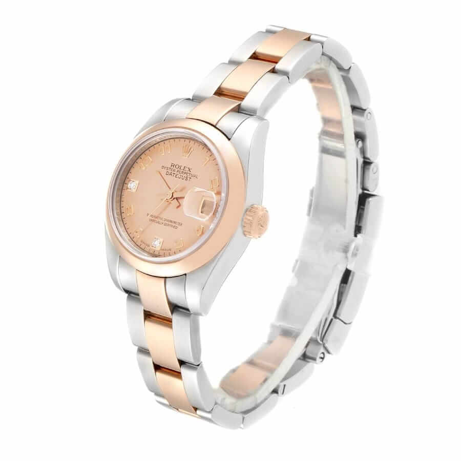 Pink Diamond Dial Yellow Gold 28mm Lady