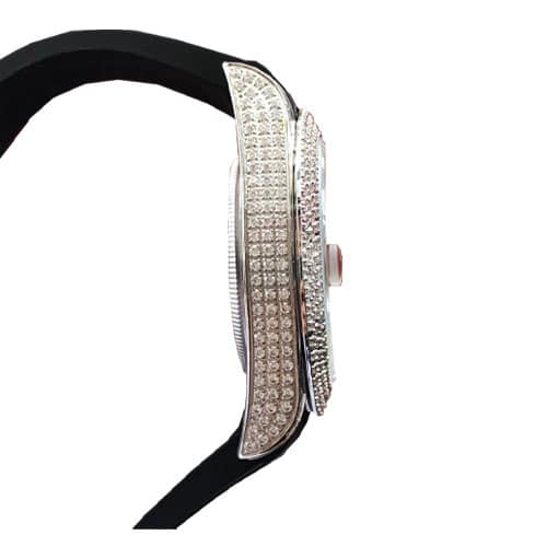 Black Dial Diamond Bezel Platinum 41mm Men
