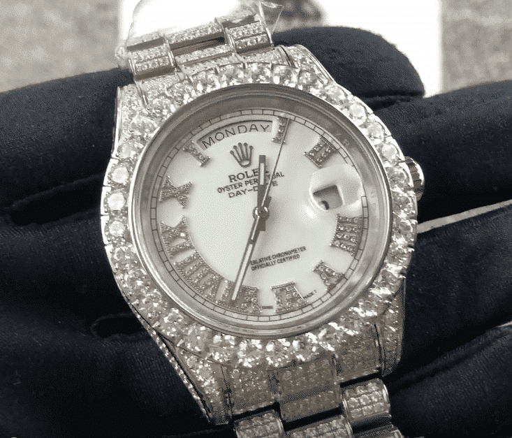 Diamond Markings White Gold 40mm Men