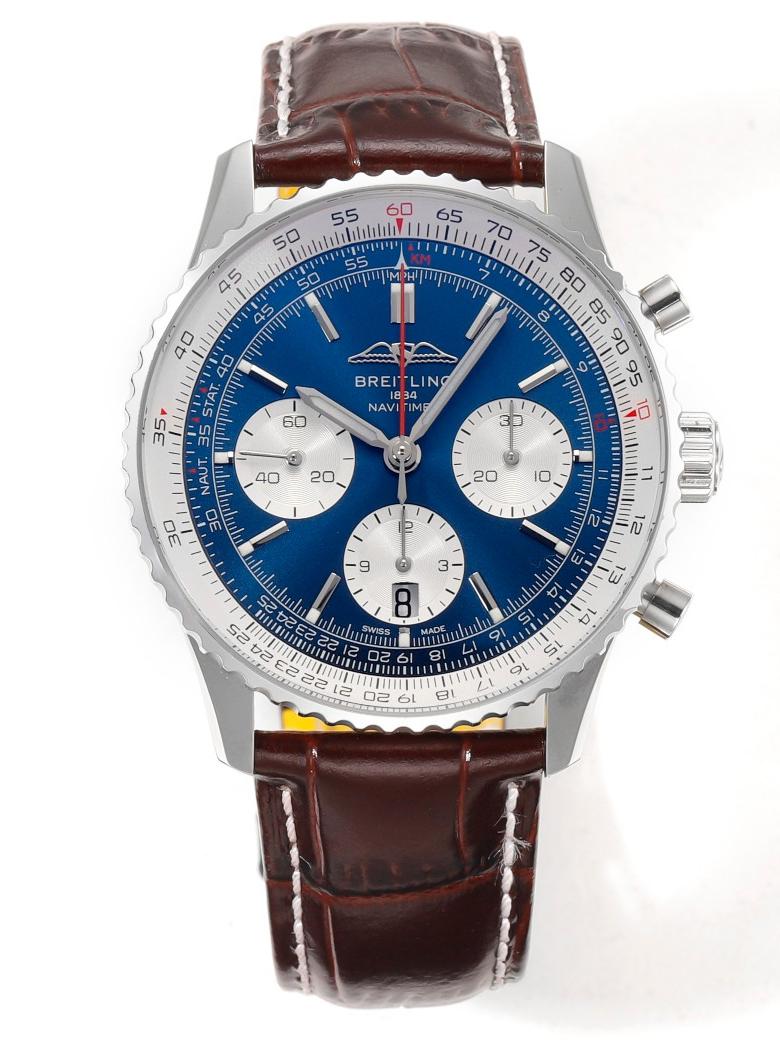 Royal Blue Dial Silver Sub‑Dial Racing Chronograph Automatic Watch