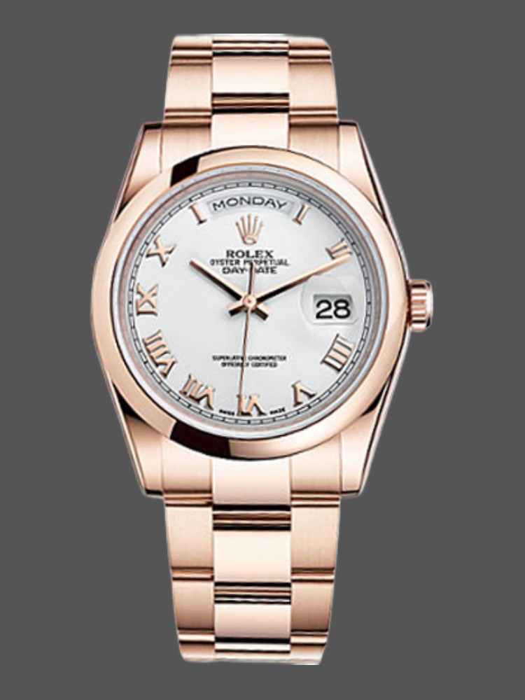 White Roman Numeral Dial Date