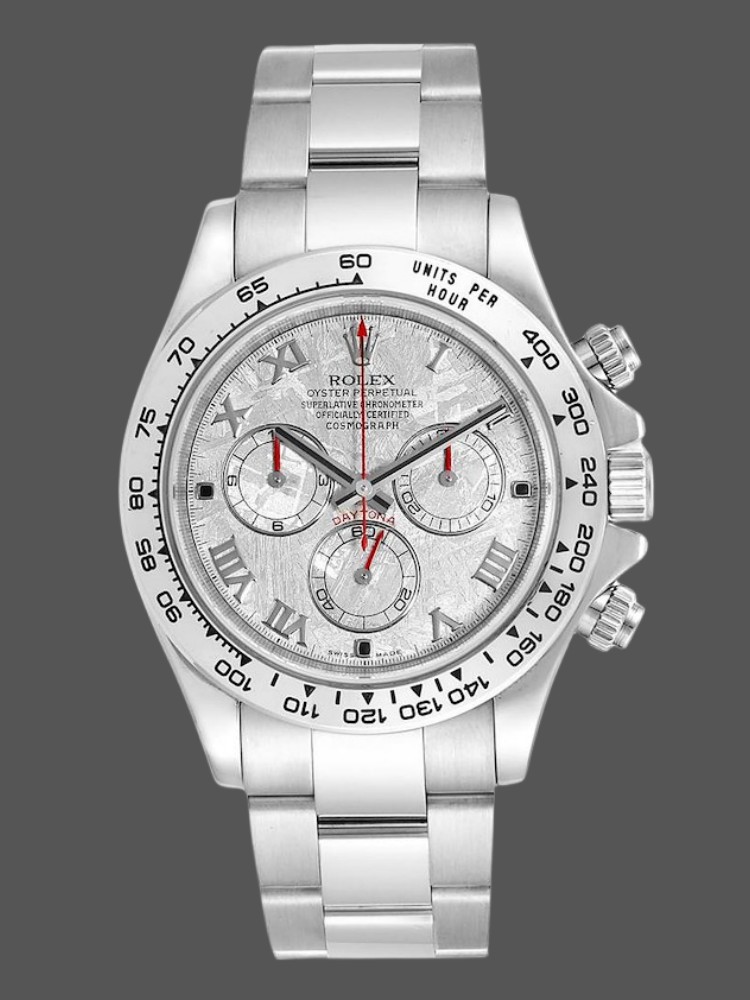 Meteorite Grey Roman Dial White Gold 40mm Men