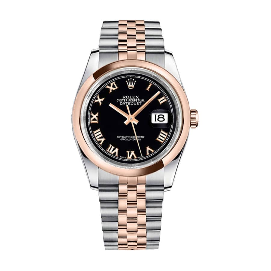 Black Roman Dial Two-Tone 41mm Men