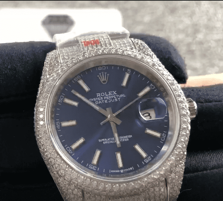 Blue Diamond Dial White Gold 41mm Men