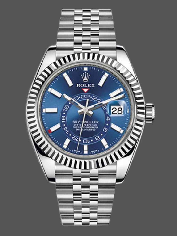 Fluted Bezel Blue Dial