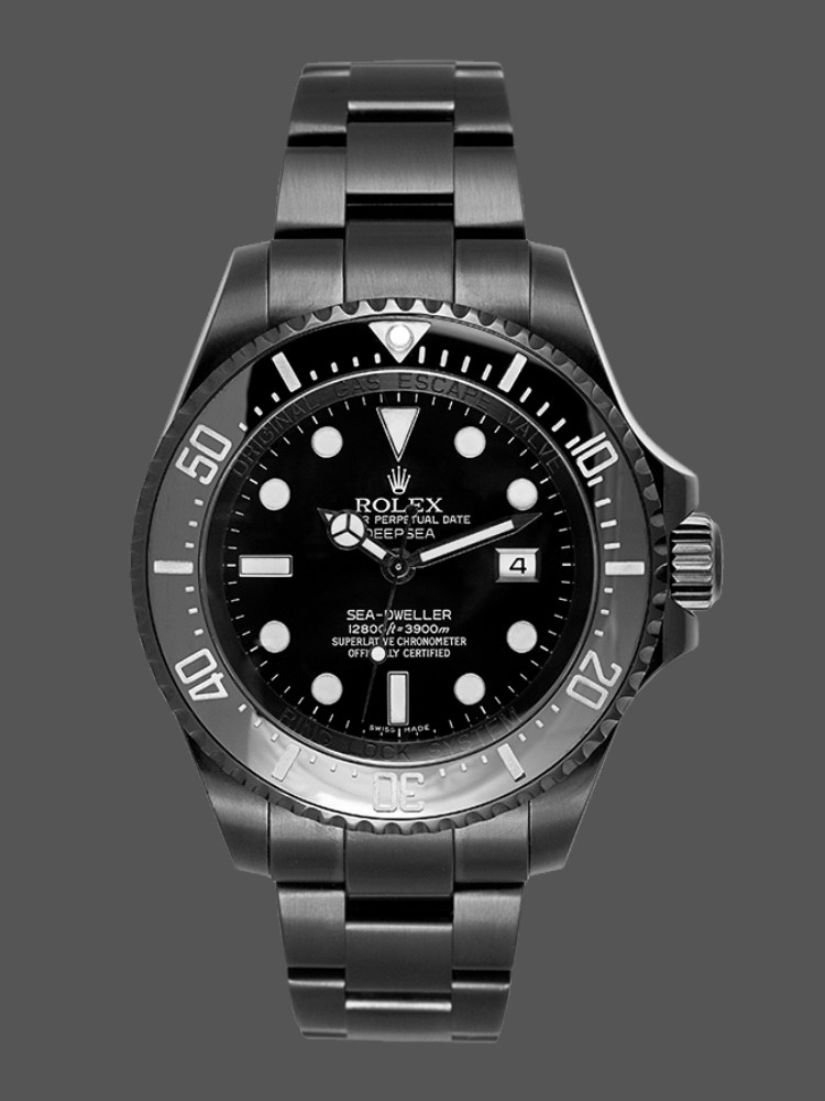 PVD Coated Stainless Steel Black Dial
