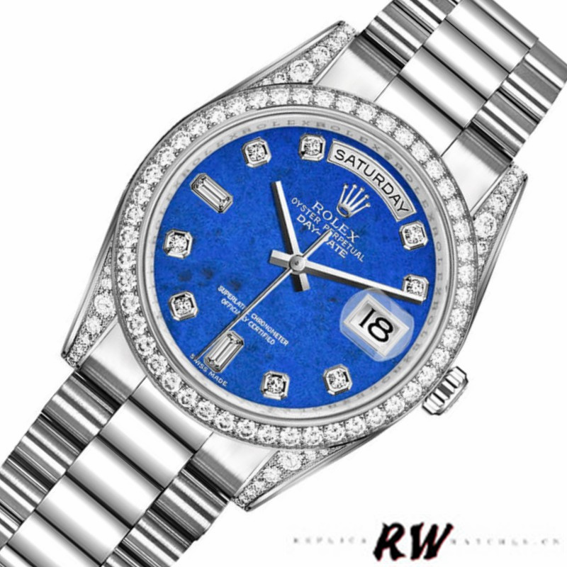 Diamond Bezel Lapis Lazuli Blue Dial
