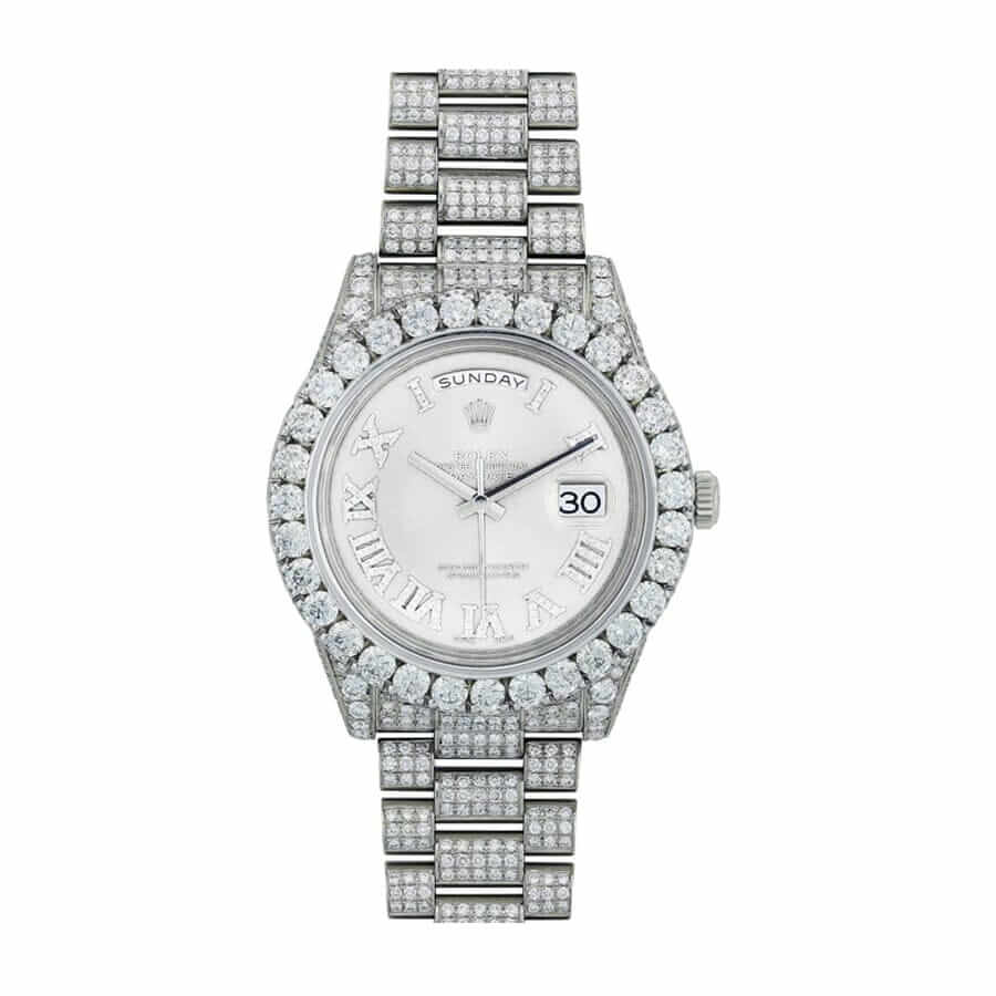 Diamond Markings White Gold 40mm Men