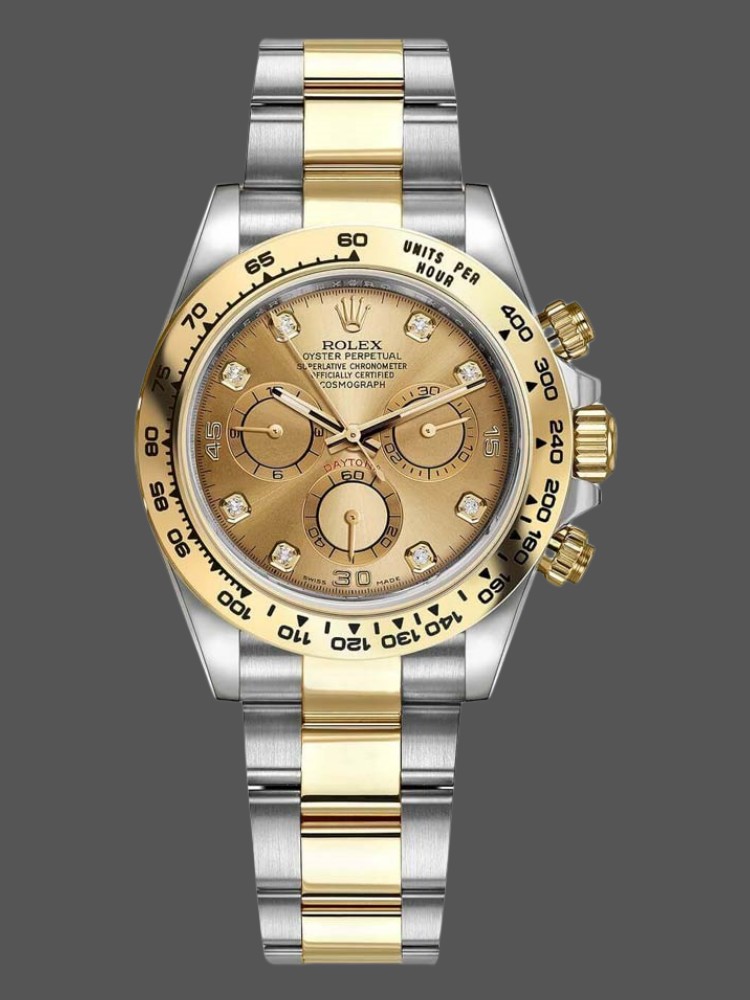 Champagne Diamond Dial Two-Tone 40mm Men