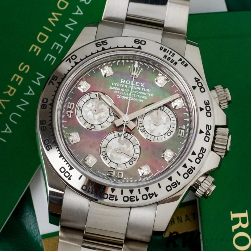 Diamond Markings White Gold 40mm Men