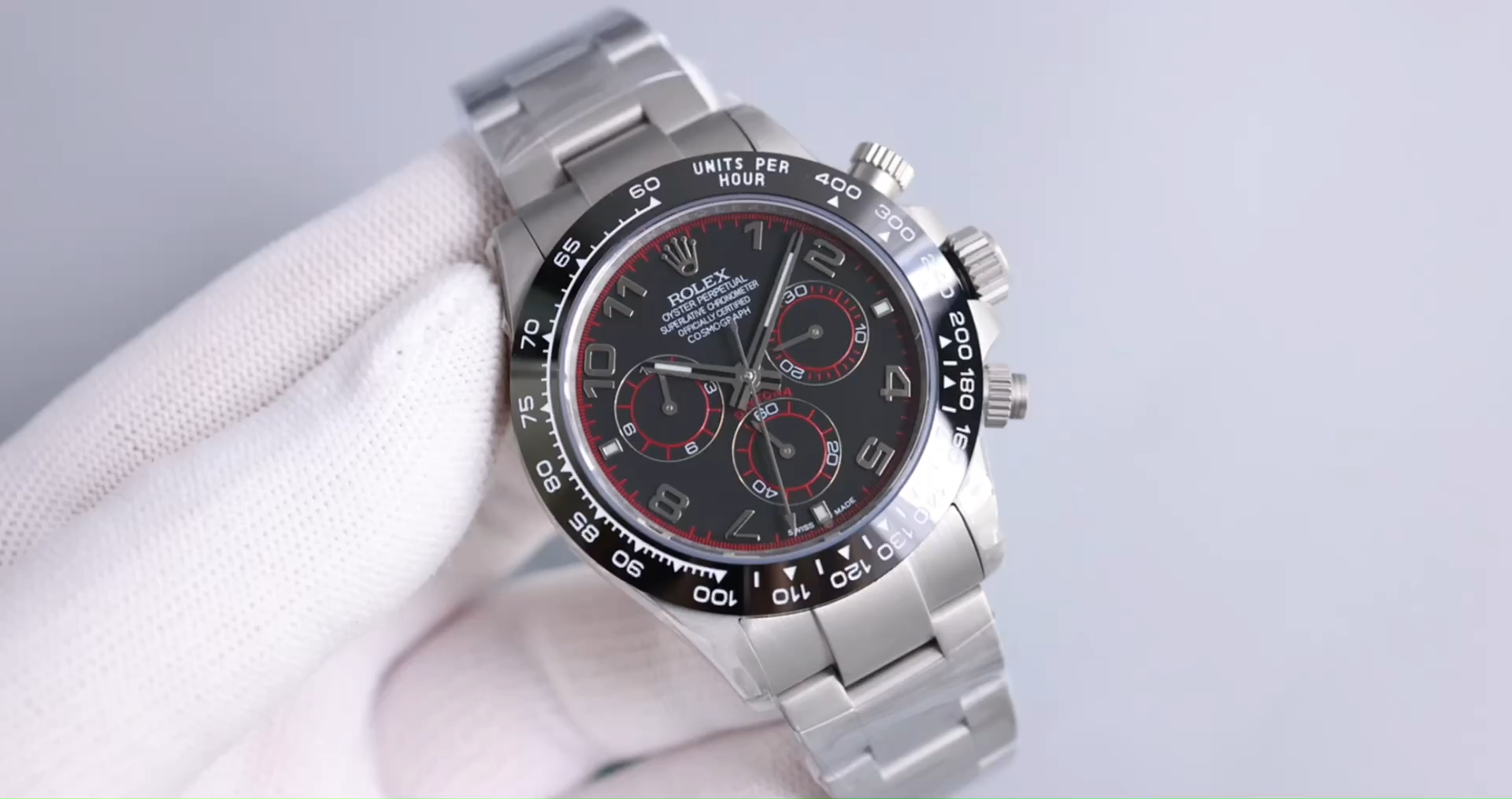Black Arabic Dial White Gold 40mm Men