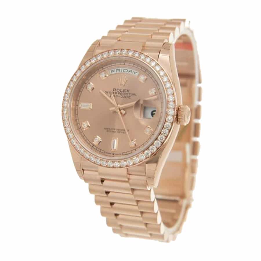 Pink Diamond Dial Yellow Gold 28mm Lady