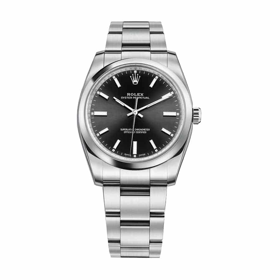 Black Dial Stainless Steel 34mm Unisex