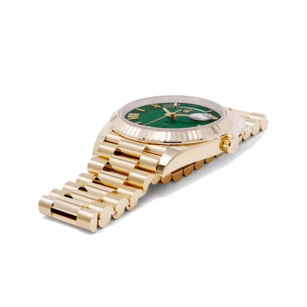 Green Roman Dial Yellow Gold 40mm Men