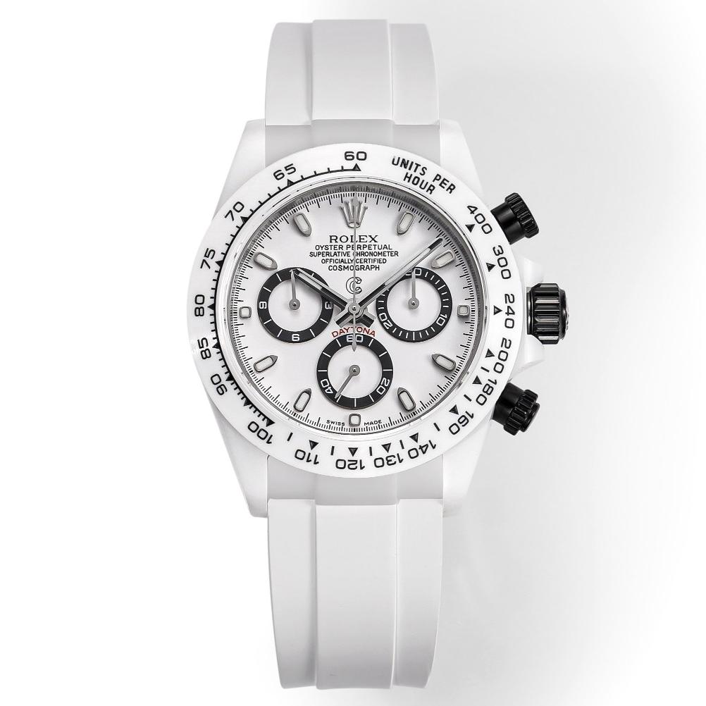 White Ceramic Contrast Dial Chronograph 40mm