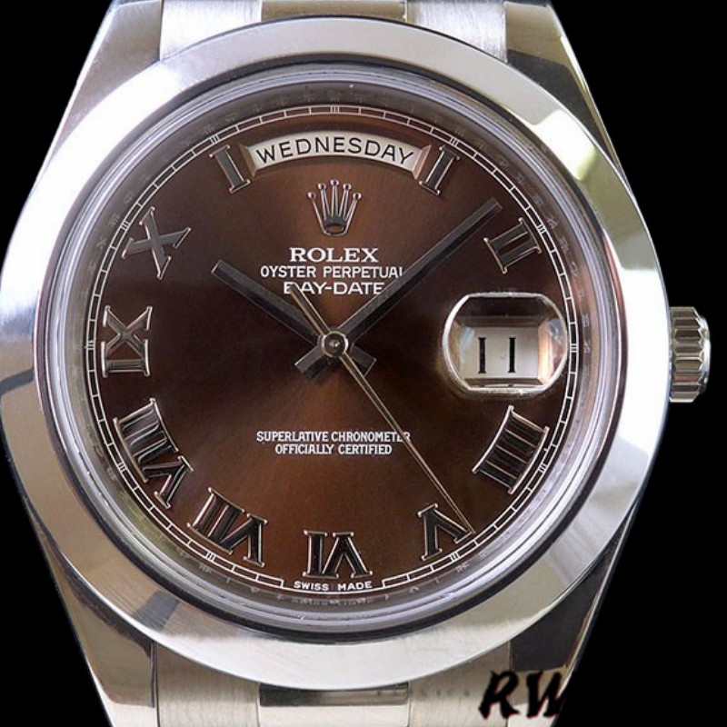 Chocolate Brown Dial White Gold Date 36mm Unisex