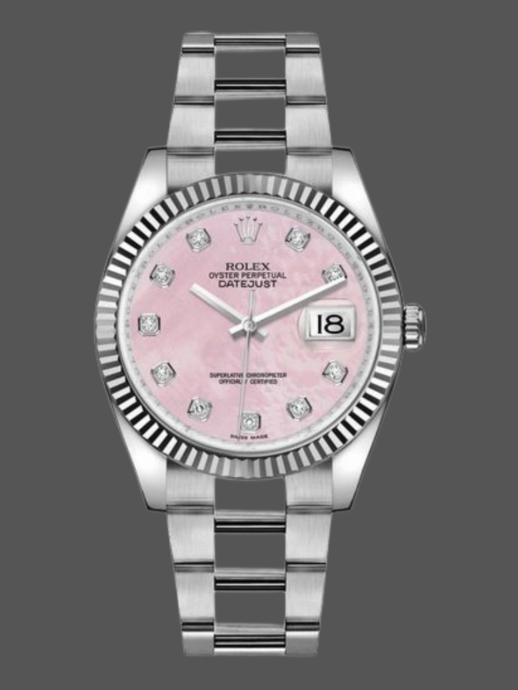 Mother of Pearl Pink Diamond Dial 36mm Lady